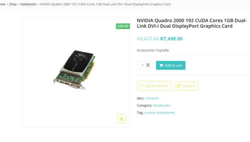 Nvidia Quadro 2000 1gig gpu